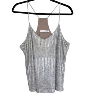 Anthropologie Bishop+Young Women’s Tessa Metallic Cami Racer back Tank